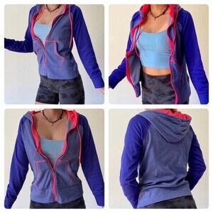 Champion semi fitted zip up hooded active jacket size small